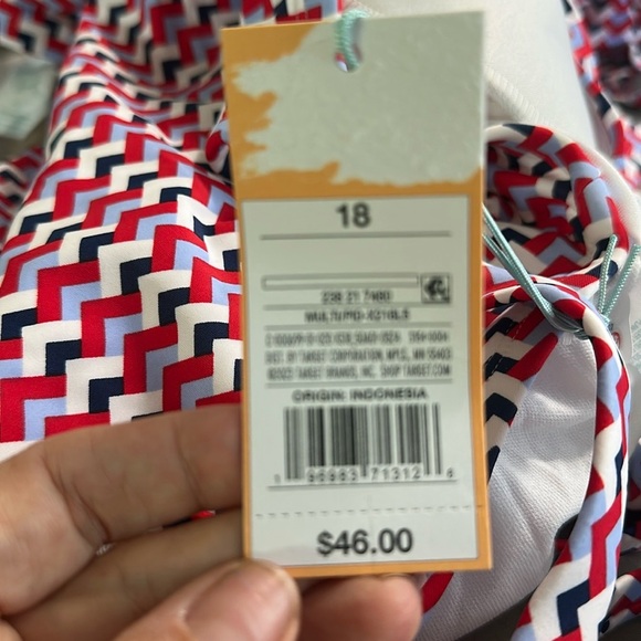 Kona Sol Red, Blue and White One Piece Swimsuit NWT - Picture 9 of 9